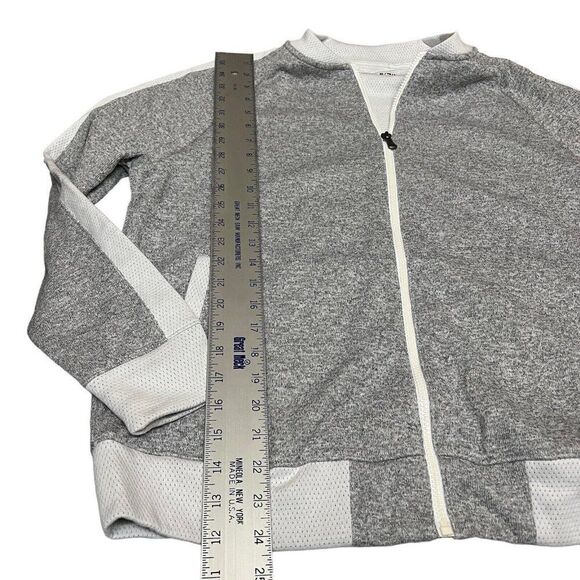 Under Armour Jacket WMNS XL Grey Threadborne‎ Bomber Full Zip Two Tone Athletic - Picture 2 of 8